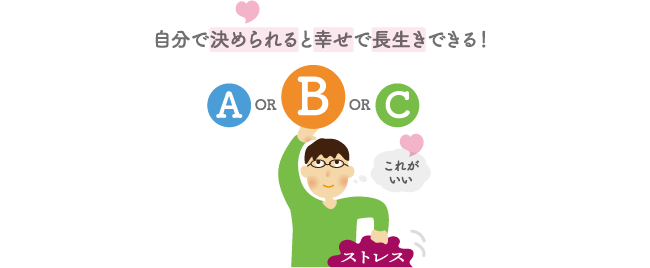 自分で決められると幸せで長生きできる！